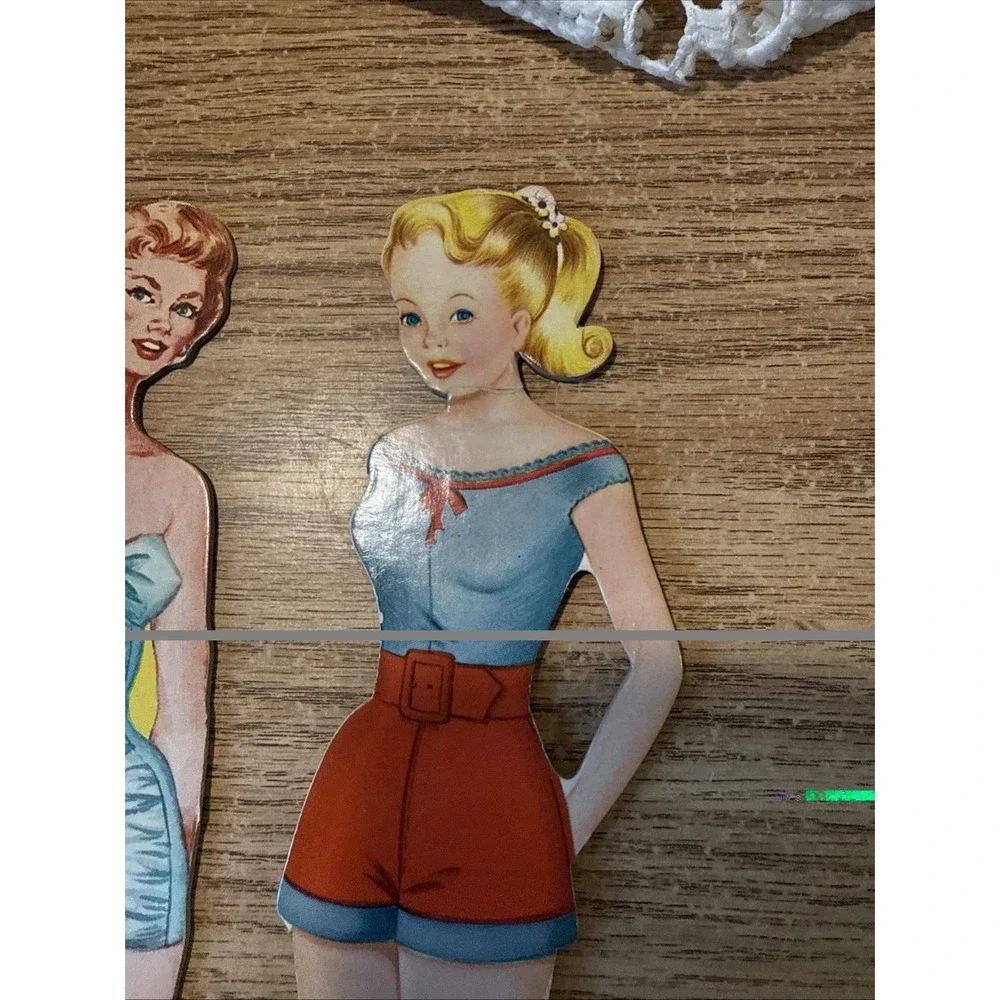 Vintage Paper Dolls 2 Dolls Multiple Clothes 1950s